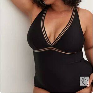 Torrid Women’s Size 3X (22-24) wireless elastic inset one piece swimming suit